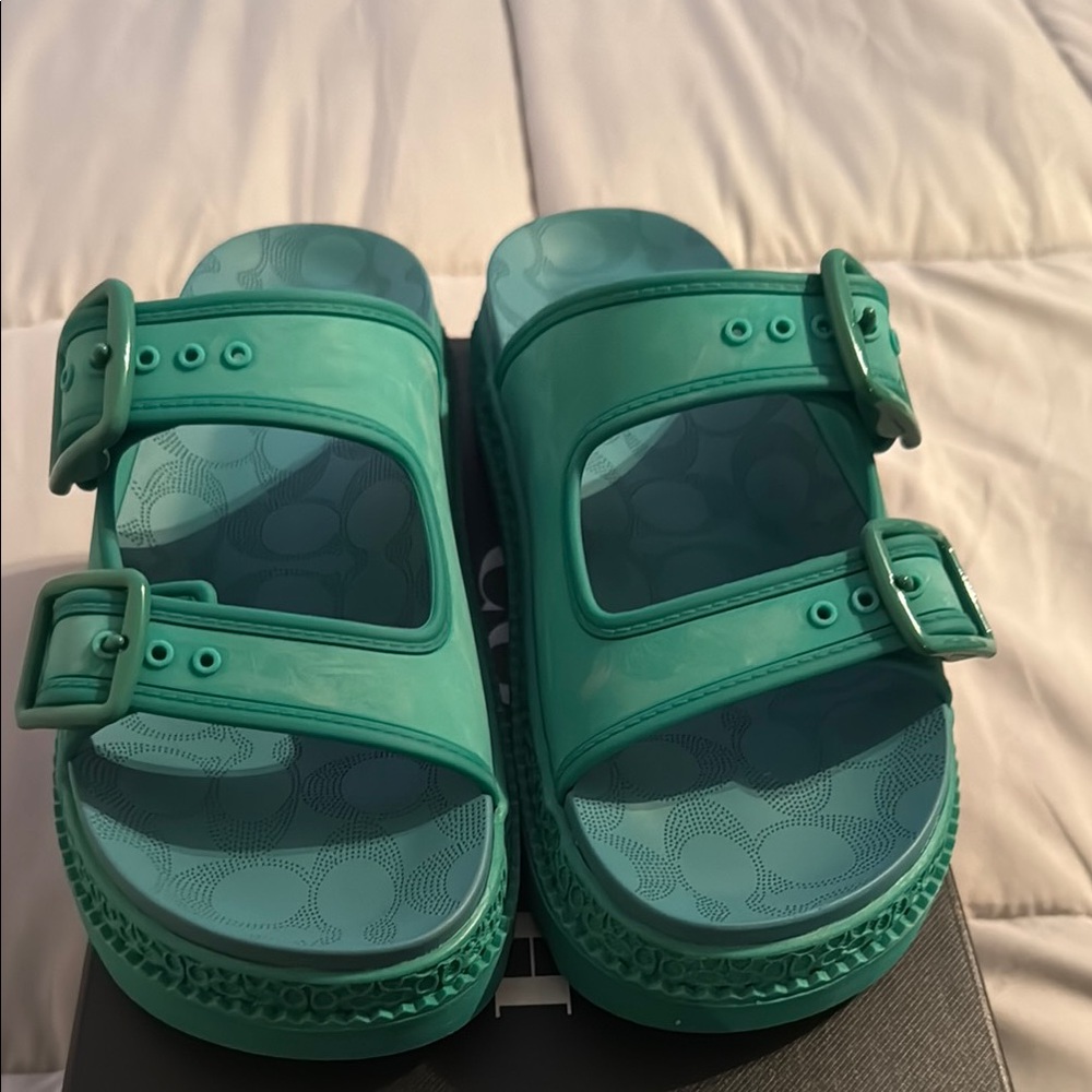 Coach lainey rubber sandals